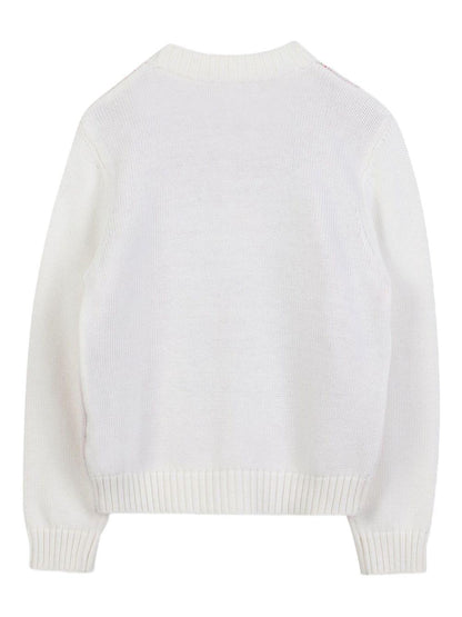 billieblush pullover girocollo con patch e scritte motivo natale U21157121 Billieblush