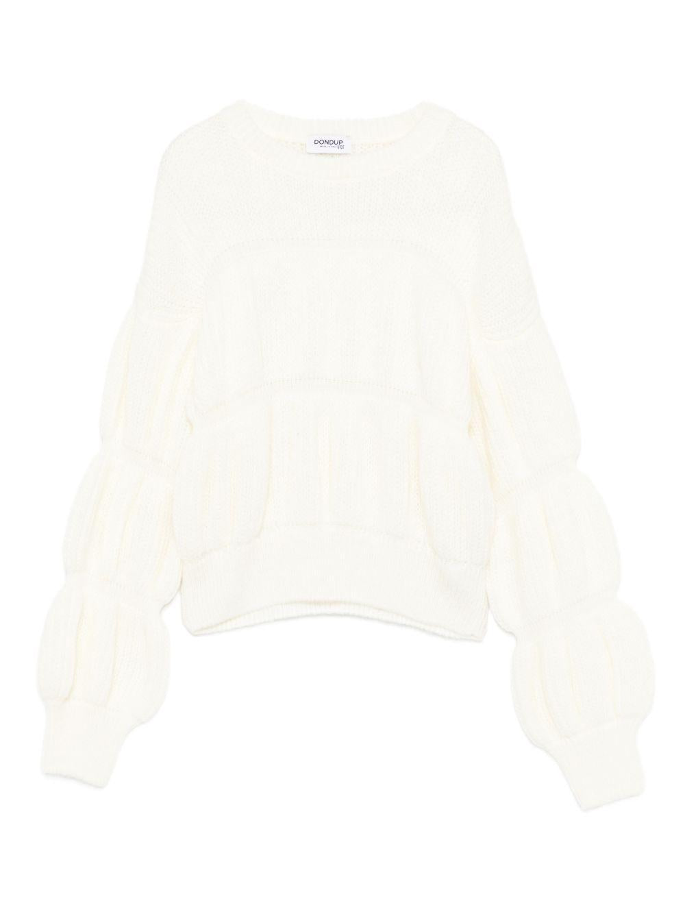 dondup maglia girocollo con lavorazione particolare e maniche particolari DFMA0350000 DONDUP