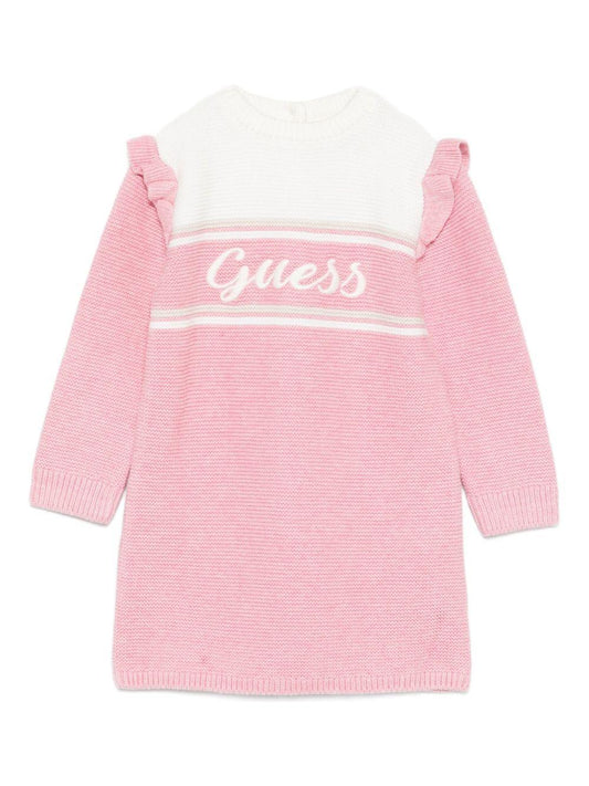 guess abito in maglia con scritta logo ricamato S5YG08Z3FK1G67G guess