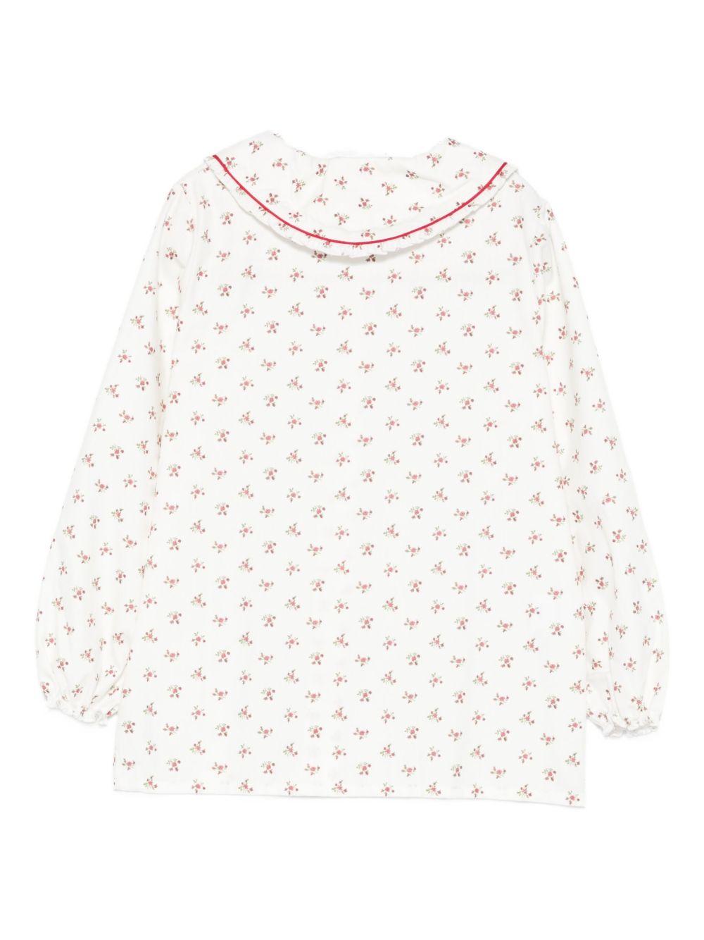 la stupenderia camicia stampata con collo peter pan 1TJCM44T28LR La Stupenderia