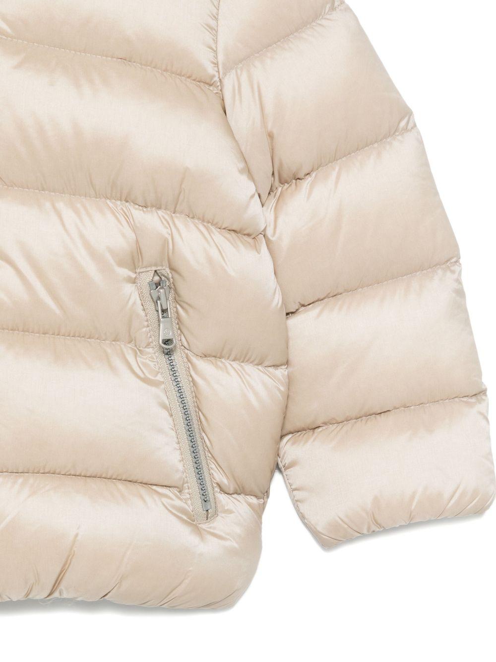 canadiens piumino con cappuccio in vera piuma ecologica elastico in vita con ecopelliccia in tinta all'interno CAP0279PK CANADIENS