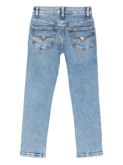 guess denim chiaro slim fit con rotture N5YA00D5QY0KMMRB guess