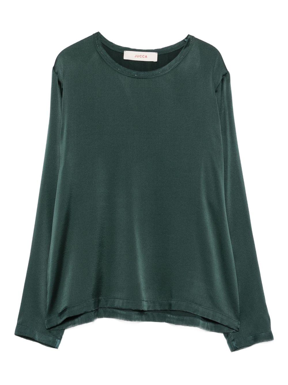 jucca blusa girocollo in raso J4212022X/L/03B1433 jucca