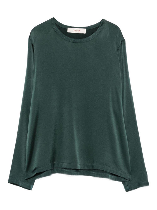 jucca blusa girocollo in raso J4212022X/L/03B1433 jucca