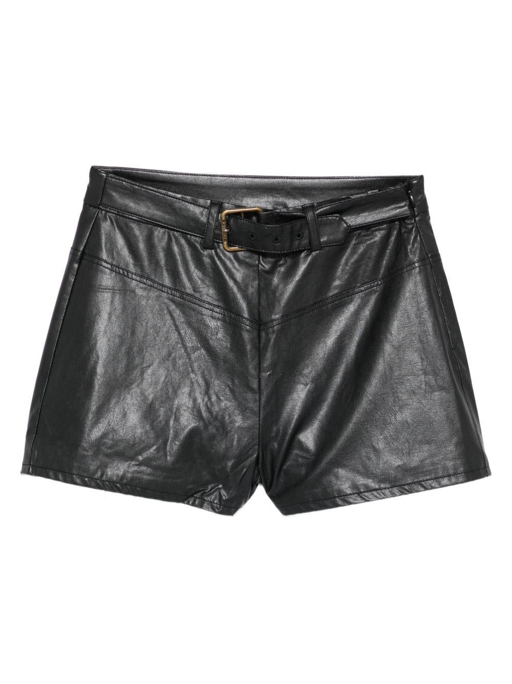 pinko shorts con cintura in ecopelle KFBE008PE017N000 PINKO